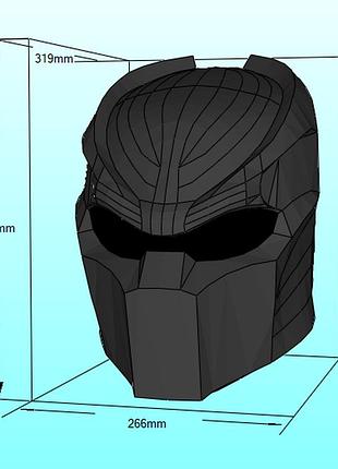 Шолом хижак predator helmet конструктор з картону паперкрафт papercraft ігровий персонаж пазл 3д фігура