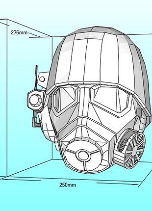Шлем рейнджер ветерана veteran ranger helmet конструктор из картона papercraft паперкрафт игровой персонаж