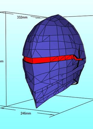 Шолом берсеркера berserker helmet fate/zero конструктор з картону паперкрафт papercraft ігровий персонаж пазл 3д фігура