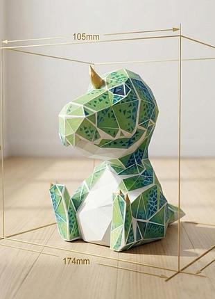 Paperkhan конструктор из картона дракон покемон дирозавр papercraft 3d фигура развивающий набор антистресс