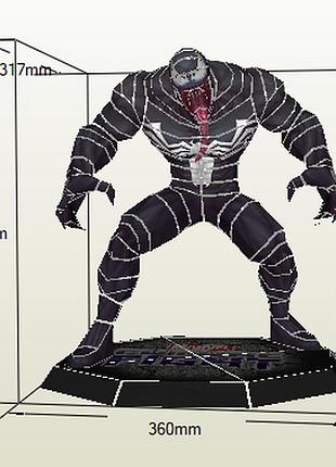 Paperkhan конструктор з картону веном venom papercraft 3d полігональна фігура розвиваючий подарунок