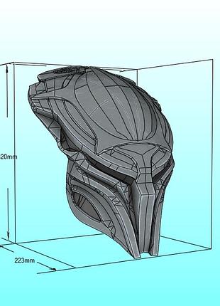 Шлем helmet predator хижак мисливець маска mask конструктор з картону паперкрафт papercraft ігровий персонаж пазл 3д фігура