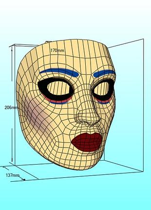 Шлем helmet герой персонаж маска mask конструктор з картону паперкрафт papercraft ігровий персонаж пазл 3д фігура