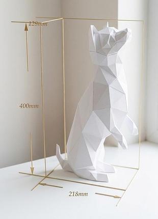 Paperkhan конструктор з картону 3d фігура собака пес паперкрафт papercraft подарунковий набір для творчості іграшка сувенір
