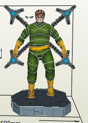 Paperkhan конструктор з картону dr. octopus papercraft 3d полігональна фігура розвиваючий подарунок