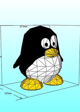 Paperkhan конструктор из картона пингвин 3d фигура character hero персонаж герой паперкрафт набор пазл оригами papercraft