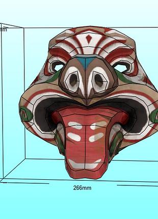 Маска тоа турбосвина toa mask overwatch конструктор з картону паперкрафт papercraft ігровий персонаж пазл 3д фігура