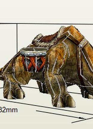 Paperkhan конструктор з картону kodo tame warcraft papercraft 3d фігура розвиваючий подарунок статуя сувенір