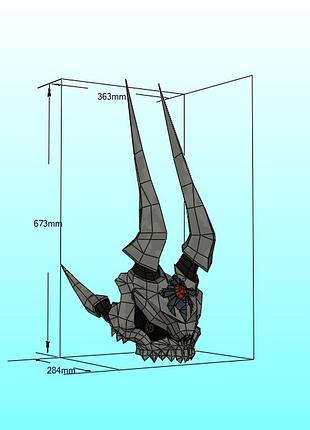 Шлем helmet phantom ganon mask маска mask конструктор з картону паперкрафт papercraft ігровий персонаж пазл 3д фігура
