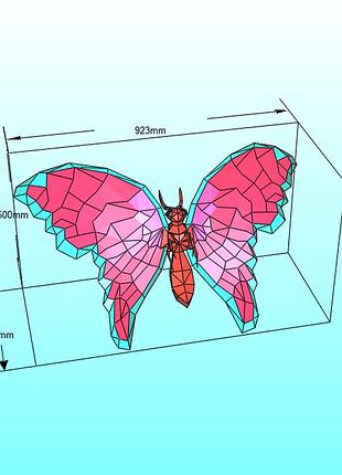 Paperkhan конструктор з картону жук метелик комаха пазл орігамі papercraft 3d фігура полігональна набір подарок сувенір пазл