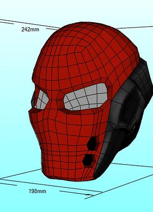 Шолом товстолобік tolstolobik helmet конструктор з картону паперкрафт papercraft ігровий персонаж пазл 3д фігура