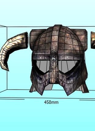 Шолом довакина dovakin helmet скайрим skyrim конструктор з картону паперкрафт papercraft ігровий персонаж пазл 3д фігура