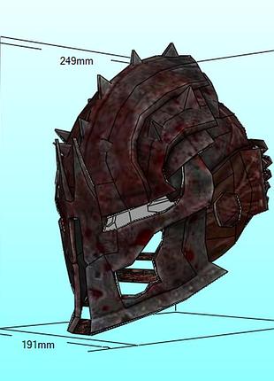 Шолом кривавого переможця bloody victor helmet конструктор з картону паперкрафт papercraft ігровий персонаж пазл 3д фігура
