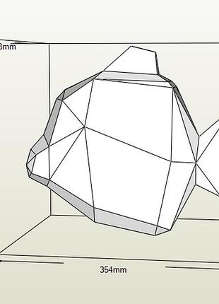 Paperkhan конструктор из картона 3d рыба рыбка паперкрафт papercraft набор для творчества игрушка сувен