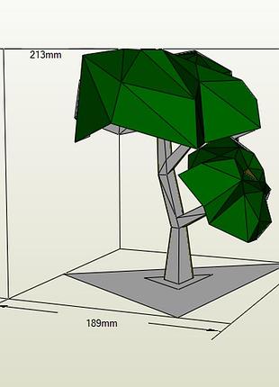 Paperkhan конструктор из картона 3d дерево растение паперкрафт papercraft набор для творчества игрушка оригами