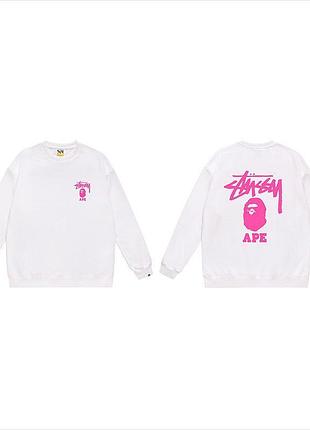 Чоловічий світшот stussy x bape