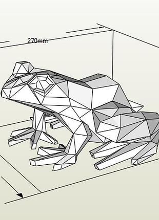 Paperkhan конструктор из картона 3d жаба лягушка паперкрафт papercraft набор для творчества игрушка суверни