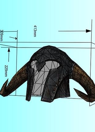 Шлем нордический ancient nord helmet конструктор из картона papercraft паперкрафт игровой персонаж