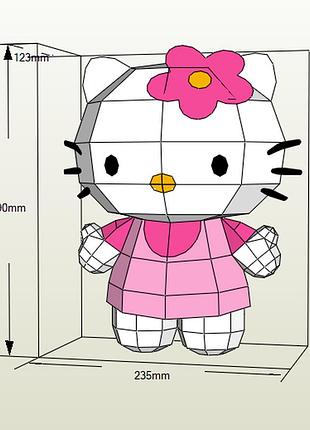 Cat kitten kitty 3d фигура арт. 290.10.67 кошка кот котёнок котик котики конструктор из картона паперкрафт