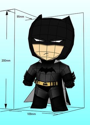 123456789 персонаж герой batman character hero 3d фігура арт. 200.5 конструктор з картону papercraft паперкрафт модель