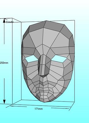 Шлем helmet герой персонаж маска mask конструктор з картону паперкрафт papercraft ігровий персонаж пазл 3д фігура