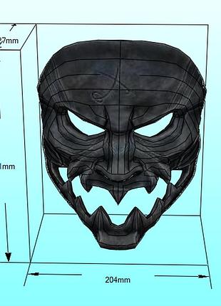 Маска елітного мисливця elite hunter mask nosgoth конструктор з картону паперкрафт papercraft ігровий персонаж пазл 3д фігура