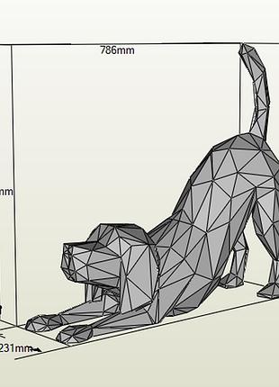 Paperkhan конструктор з картону 3d фігура собака пес паперкрафт papercraft подарунковий набір для творчості іграшка сувенір