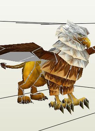 Paperkhan конструктор з картону грифон warcraft papercraft 3d фігура розвиваючий подарунок статуя сувенір