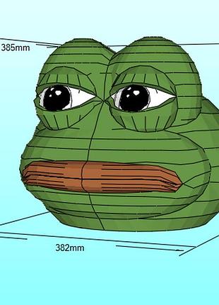 Pepe frog character hero 3d фигура арт. 320.18.91 лягушонок пепе персонаж герой паперкрафт disney дисней