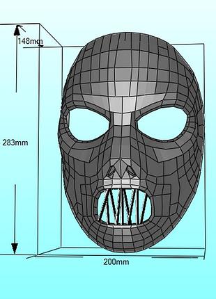 Маска пола грея paul gray slipknot конструктор з картону паперкрафт papercraft ігровий персонаж пазл 3д фігура