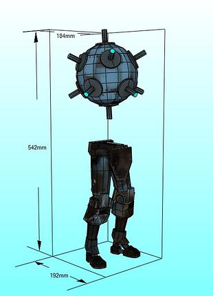 Paperkhan конструктор из картона sentry buster 3d фигура character hero персонаж герой паперкрафт набор пазл оригами papercraft