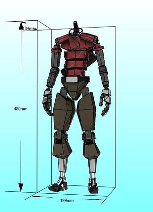 Paperkhan конструктор з картону robot body tf2 3d фігура character hero персонаж герой паперкрафт набір пазл орігамі papercraft