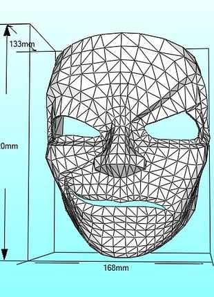Маска da kurlzz mask hollywood undead конструктор з картону паперкрафт papercraft ігровий персонаж пазл 3д фігура