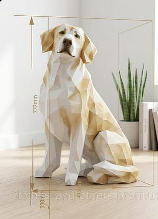 Paperkhan конструктор з картону 3d фігура собака пес паперкрафт papercraft подарунковий набір для творчості іграшка сувенір