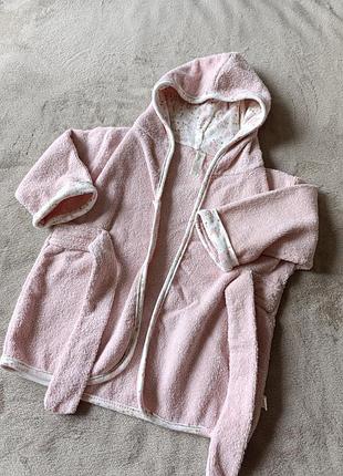 Банный махровый халат с капюшоном snug, 0-9 месяцев, размер 56-74