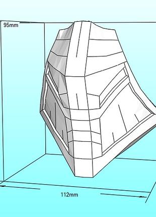 Маска ярмака мортал комбат ermak mask конструктор з картону паперкрафт papercraft ігровий персонаж пазл 3д фігура
