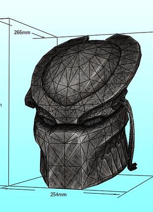 Маска хищника predator mask jungle hunter конструктор из картона papercraft паперкрафт игровой персонаж