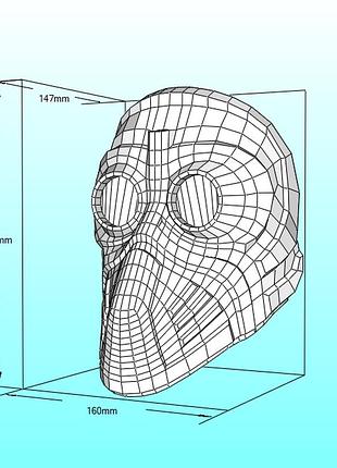 Шлем helmet герой персонаж маска mask конструктор из картона papercraft паперкрафт игровой персонаж