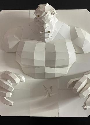 Халк персонаж герой hulk character hero 3d фігура арт. 435.32.95 конструктор з картону papercraft паперкрафт модель