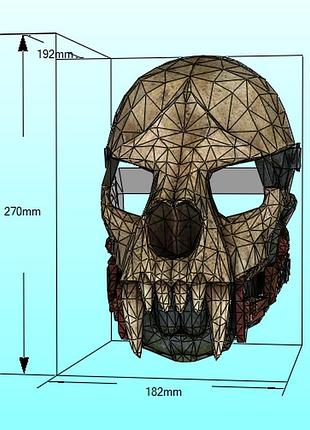 Маска хранителя keeper's mask survarium конструктор из картона papercraft паперкрафт игровой персонаж