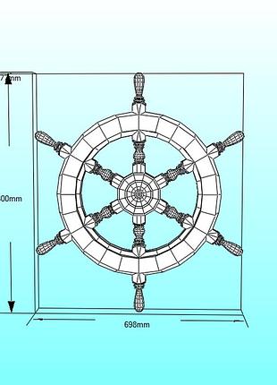 Paperkhan конструктор з картону штурвал руль 3d фігура papercraft паперкрафт модель пазл орігамі набір для творчості подарунок