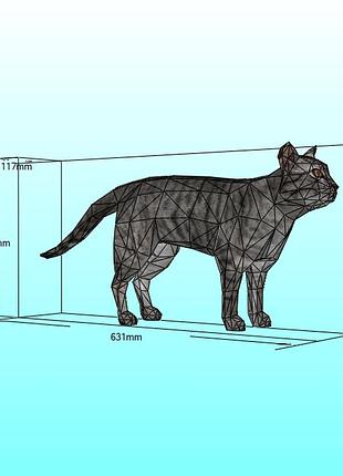 Paperkhan конструктори з картону 3d фігура кішка кіт кошеня котик котики конструктор з картону papercraft паперкрафт модель
