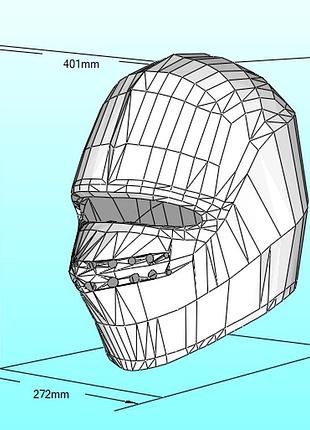 Шлем средневековый medieval helmet конструктор из картона papercraft паперкрафт игровой персонаж