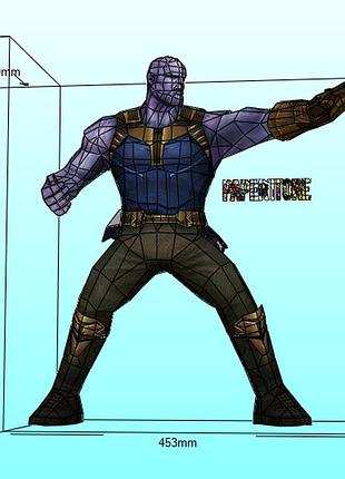 Thanos character hero 3d фігура арт. 123456789 танос персонаж герой конструктор з картону papercraft паперкрафт модель