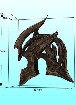 Шолом ельфійський elf helmet lord of the rings конструктор з картону паперкрафт papercraft ігровий персонаж пазл 3д фігура