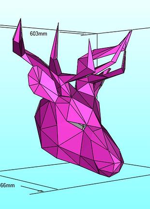 Шлем helmet олень лось газель косуля маска mask конструктор з картону паперкрафт papercraft ігровий персонаж пазл 3д фігура