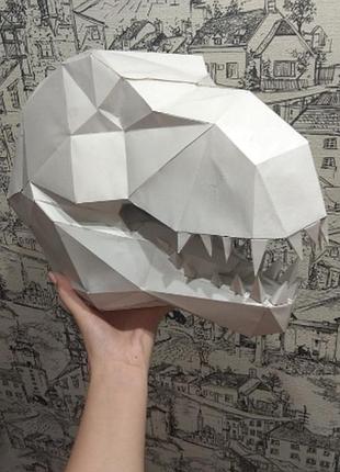 Paperkhan конструктор из картона t-rex динозавр рептилия оригами papercraft фигура развивающий набор подарок