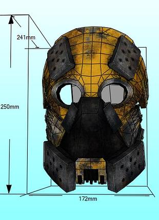 Маска заид массани zaeed massani mass effect конструктор из картона papercraft паперкрафт игровой персонаж