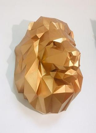 Paperkhan набор для создания 3d фигур лев кот кошка паперкрафт papercraft подарок сувернир игрушка конструктор
