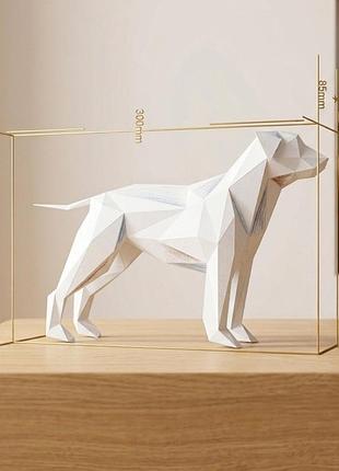 Paperkhan конструктор з картону 3d фігура собака пес паперкрафт papercraft подарунковий набір для творчості сувенір